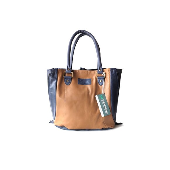 Looptworks Southwest Airline Leather Seats Upcycled Shoulder Tote - Picture 2 of 15